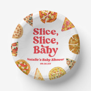 Cuencos De Papel ¡Slice, Slice, Bebé! Pizza Baby Shower
