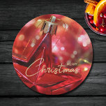 Cuencos De Papel Star Ornament Merry Christmas<br><div class="desc">Los tazones de papel personalizado cuentan con un hermoso ornamento de árbol de navidad de estrella roja y las palabras "Feliz Navidad" en letras de moda,  perfectas para cualquier fiesta de Navidad. COINCIDIENDO elementos de nuestra colección.</div>