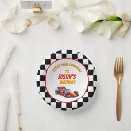 Cuencos De Papel Start Your Engines Race Car Birthday