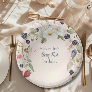 Cuencos De Papel Strawberry Berry Primer Fiesta de cumpleaños