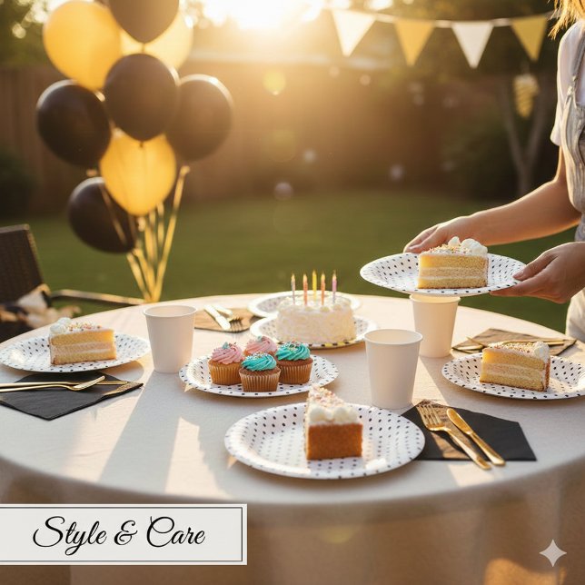 Cuencos De Papel Stylish Pink 7" Paper Bowl Plate with Black Dots (Stylish Pink 7 Paper Bowl Plate with Black Dots)