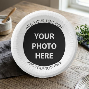 Cuencos De Papel Subir imagen foto y agregar texto – Personalizar