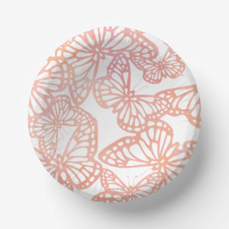 Cuencos De Papel Sueños de mariposa (Peach)