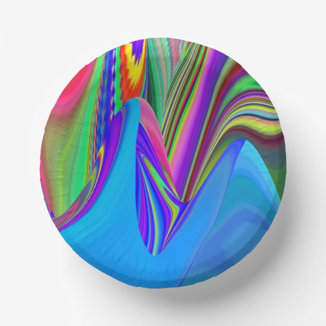 Cuencos De Papel Summerfeeling, Resumen 3D Rainbowart (Anverso)