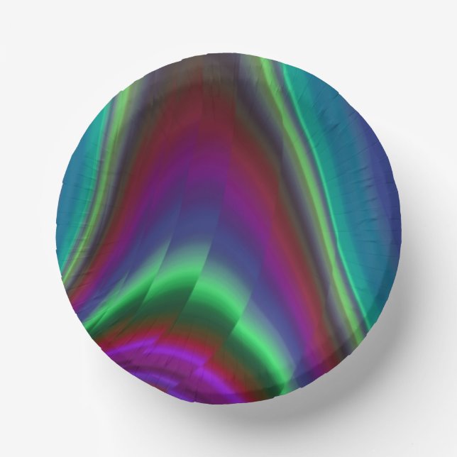 Cuencos De Papel Summerfeeling, Resumen 3D Rainbowart (Anverso)