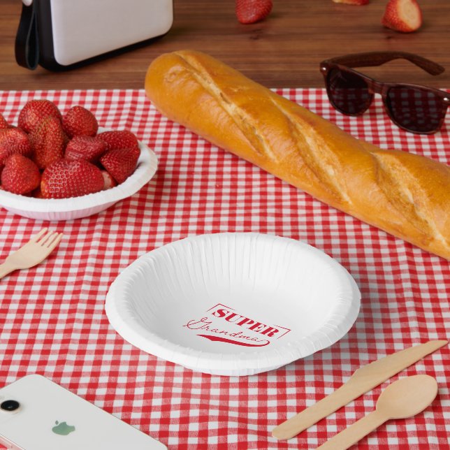 Cuencos De Papel Super Abuela (Picnic)