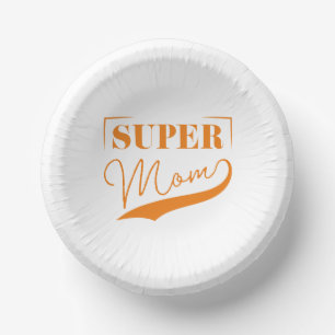 Cuencos De Papel Super Mamá
