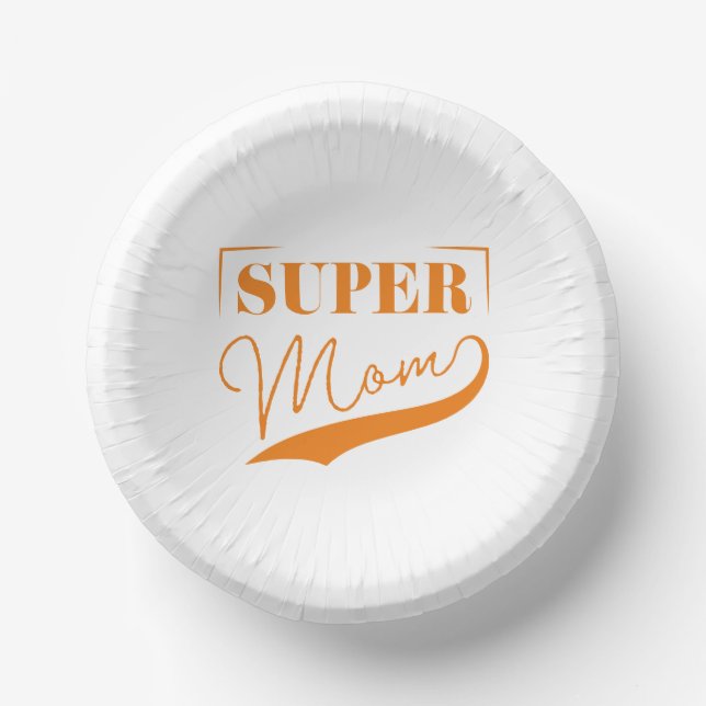 Cuencos De Papel Super Mamá (Anverso)