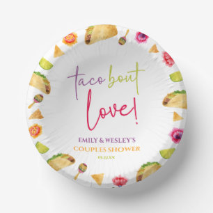 Cuencos De Papel ¡Taco Bout Love! Fiesta Boda Couples Shower