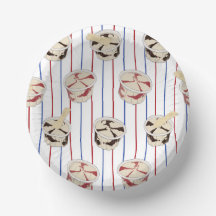 Tazas de helado patrióticas & rayas rojas blancas