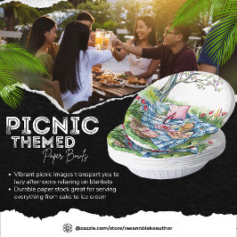 Cuencos De Papel Tazón de Papel con Tema de Picnic