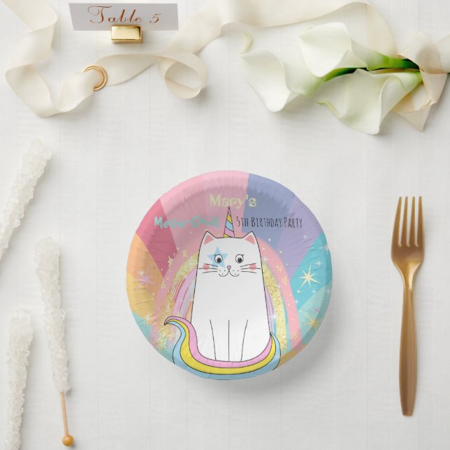 Cuencos De Papel Tazón de papel de cumpleaños mágico de gato Catico (Boda)