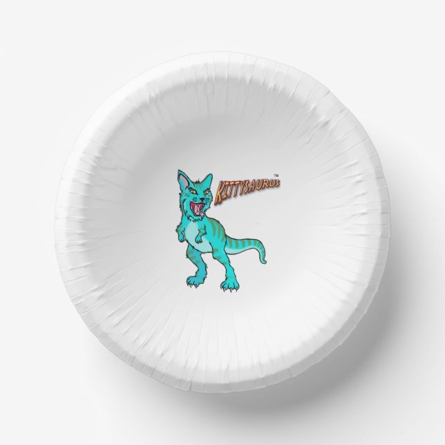 CUENCOS DE PAPEL TAZÓN DE PAPEL KITTYSAURUS™ (Anverso)