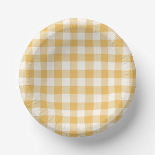 Cuencos De Papel Tazones de Cuadro Gingham