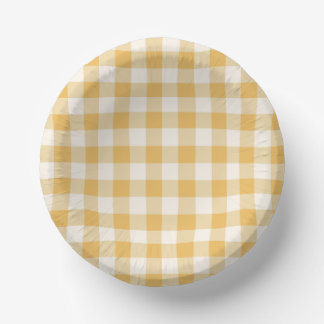 Cuencos De Papel Tazones de Cuadro Gingham