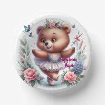 Tazones de Cumpleaños de Ballet Bear