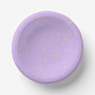 Cuencos De Papel Tazones de papel de cumpleaños con confeti pastel