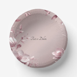Cuencos De Papel Tazones de papel floral rosa delicado
