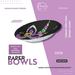 Cuencos De Papel Tazones de papel para fiesta de Mardi Gras