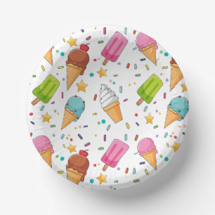 Cuencos De Papel Tazones de papel para helado, postre dulce