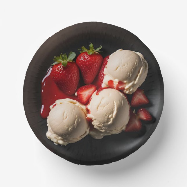 Cuencos De Papel Tazones de papel para postres de helado (Anverso)