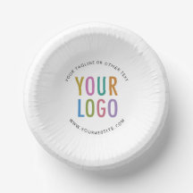 Tazones de papel personalizados con logotipo de la