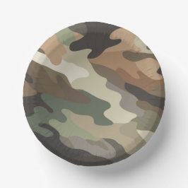 Cuencos De Papel Tazones De Un Solo Uso Con Patrón De Camuflaje Ele