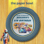 Cuencos De Papel Tema de la Carreras automática del niño V fiesta d<br><div class="desc">Sigue el entusiasmo de las carreras con este encantador y único tazón de papel - el coche de carreras con el coche del chico de cumpleaños en el frente (por supuesto). Sí, únete a la celebración para una fiesta de cumpleaños muy especial. Cualquier pregunta de diseño sólo envía un chat...</div>