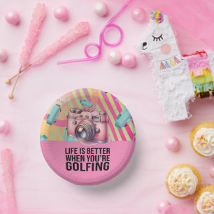 Cuencos De Papel Tema del golf rosado para la mujer Fiesta de golf