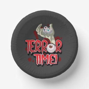 Cuencos De Papel Terror Time Zombie Hand con Ojos