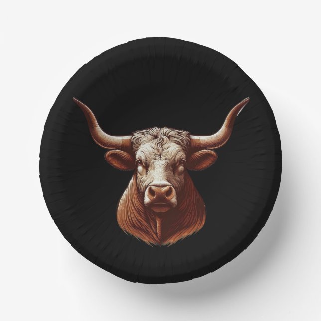 Cuencos De Papel Texas Longhorn (Anverso)