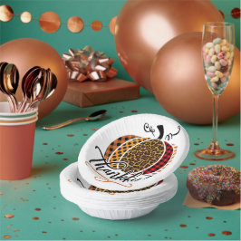 Cuencos De Papel Thankful Patchwork Pumpkin