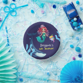 Cuencos De Papel Tiburón de la sirena cutáneo Arcoiris de ballena c