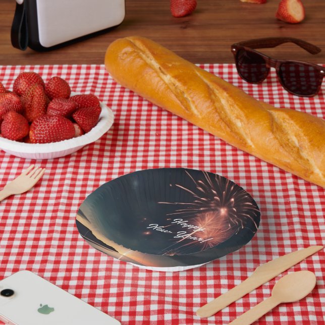 Cuencos De Papel Típografía de guiones de fuegos artificiales festi (Picnic)