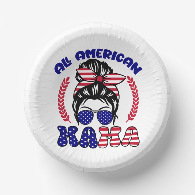 Cuencos De Papel Toda la Mamá Americana (Anverso)