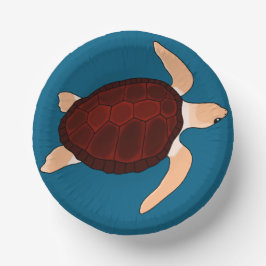 Cuencos De Papel Tortuga marina cabezona