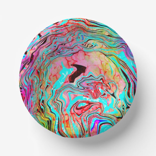 Cuencos De Papel Tranquilidad Resumen Arte fluido (Anverso)