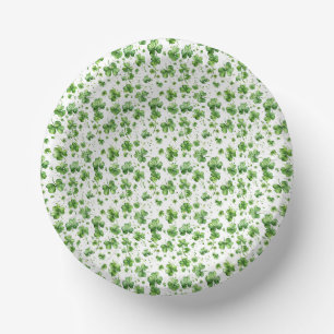 Cuencos De Papel Trébol verde día de San Patricio