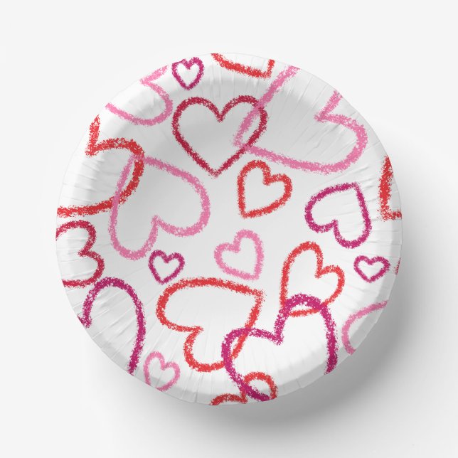 Cuencos De Papel Trendy Heart Doodles 01 (Anverso)