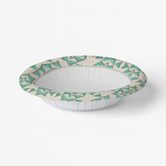 Cuencos De Papel Turquesa (Angular)