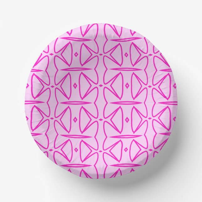 Cuencos De Papel Two Toned Pink Pattern (Anverso)