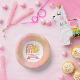 Cuencos De Papel Un pequeño rayo de luz solar Chica Baby Shower