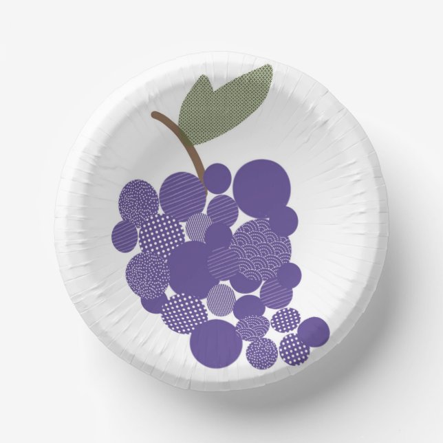 Cuencos De Papel Uvas moradas (Anverso)