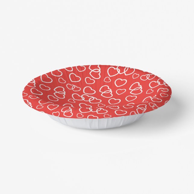 Cuencos De Papel Valentine Hearts Paper Bowl (Angular)