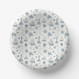Cuencos De Papel Vida Costera Océanos Azules
