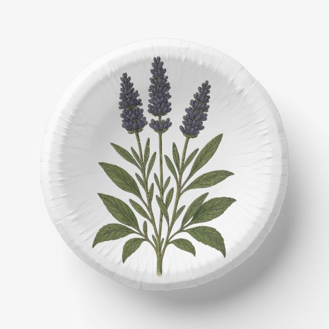 Cuencos De Papel Vintage Lavender (Anverso)