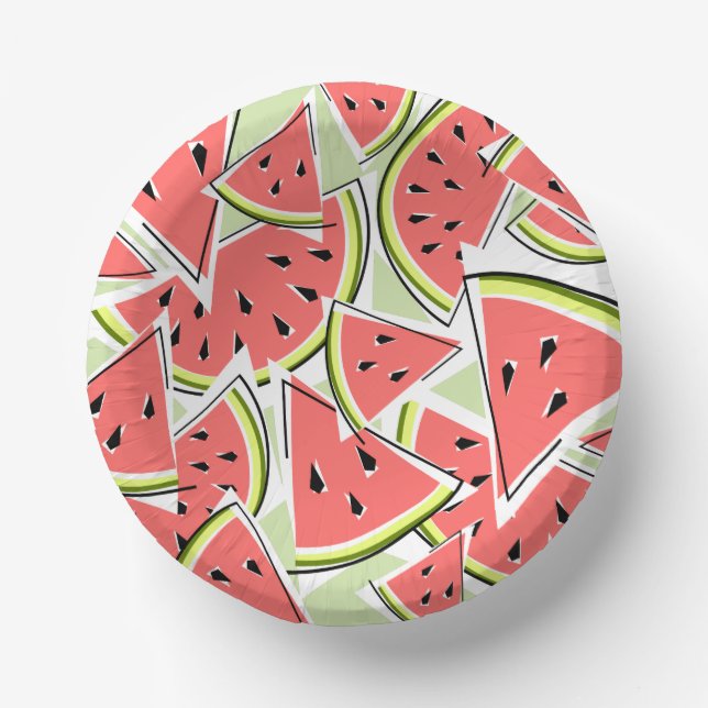 Cuencos De Papel Watermelon Green (Anverso)
