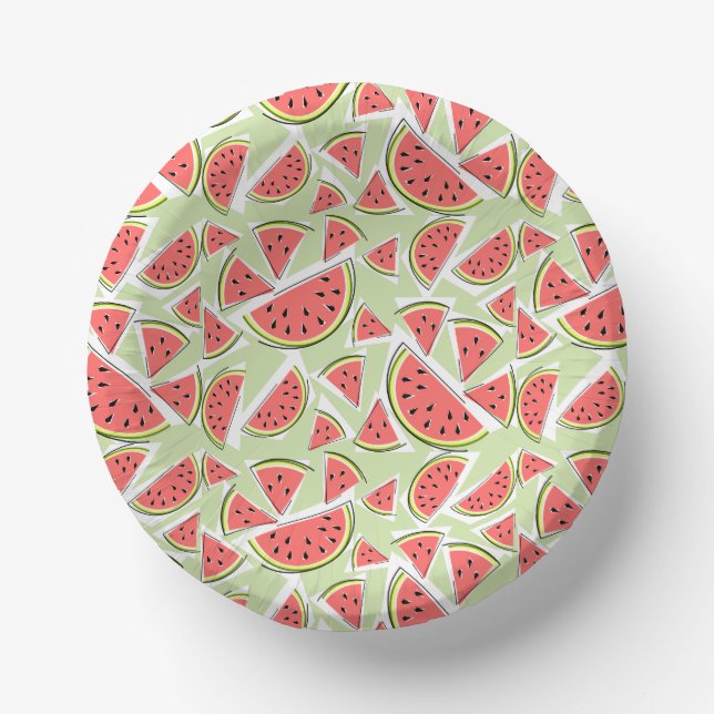 Cuencos De Papel Watermelon Green Multi (Anverso)