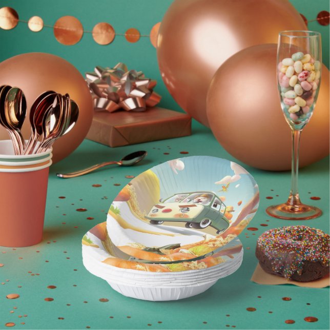 Cuencos De Papel Whimsical Pumpkin Ride (Multi)