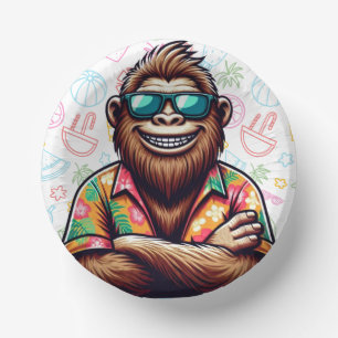 Cuencos De Papel Yeti tropical/playa/pie de playa